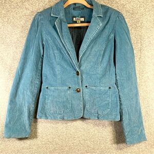 BEN SHERMAN Jacket Vintage Light Blue Corduroy Waist Length Small #938 FLAW